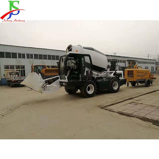 Automatic Feeding 1.5 Cbm 3cbm 4cbm Self Loading Mobile Comrete Concrete Mixer Truck