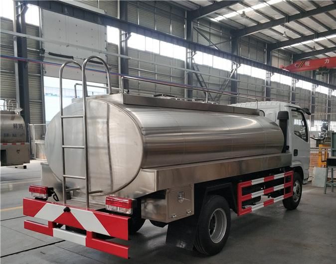 I Suzu HOWO Dongfeng 4X2 5000liters 4000liters 3000liters Stainless Steel Milk Tanker Truck for Sale