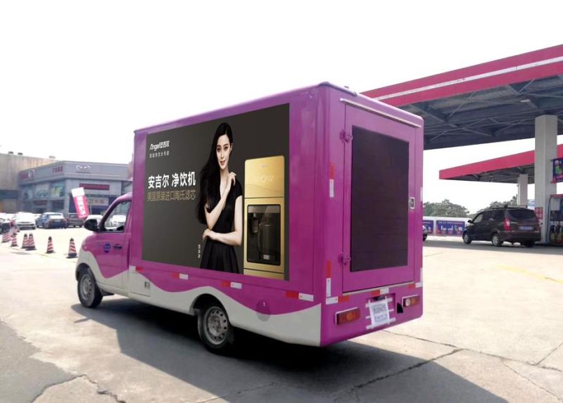 Good Quality Outdoor Waterproof Screen Foton Mini 3 Side Full Color LED Adversing Cart for Sale