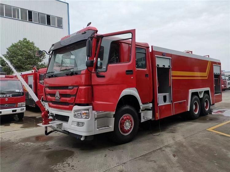 LHD or Rhd Sinotruck HOWO 10000liters 6X4 Airport Combined Dry Powder Foam Water Tanker Fire Fighting Trucks