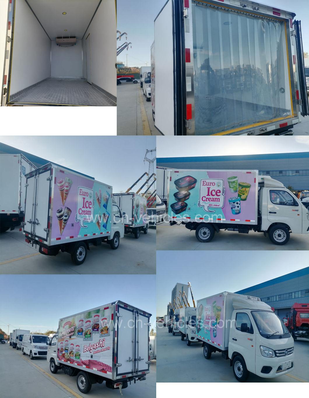 China Foton Rhd 1.5ton Freezer Cooling Refrigerator Refrigeration Refrigerated Box Van Truck Price