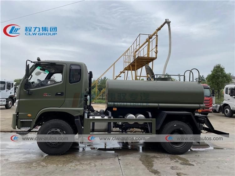 Foton 4*4 Water Delivery Tanker Truck Watering Cart Transport Sprinkler Spray Tank Bowser Truck