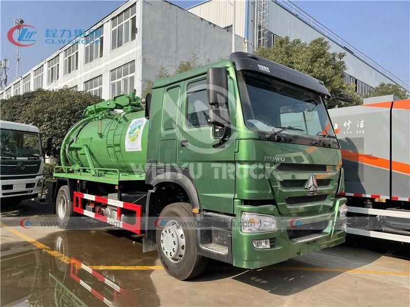 HOWO 4X2 Type 8000liters 8cbm 8tons Vacuum Sewage Suction Tanker Truck Septic Tank Truck for Sanitation Services