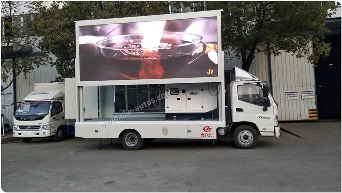 Foton Mobile LED Screen Truck Billboard Display for Outdoor Road Advertising