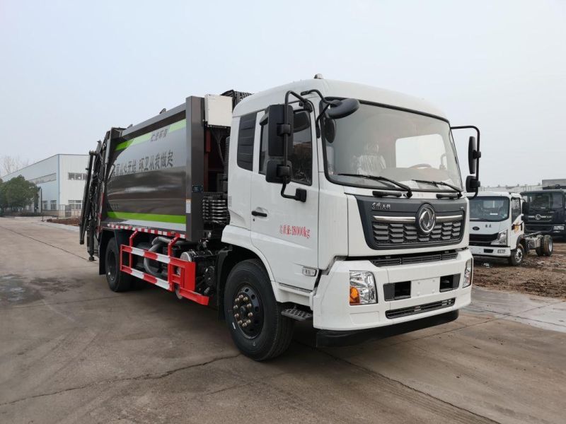 High Efficiency DFAC 12m3 Loaded Compressed Roll-off Garbage Trucks for City Cleaning Sales to Ghana