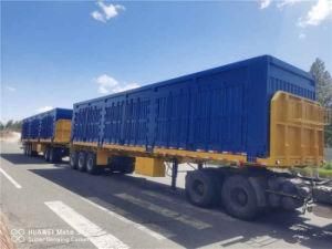Container Transport Flat Double Trailer