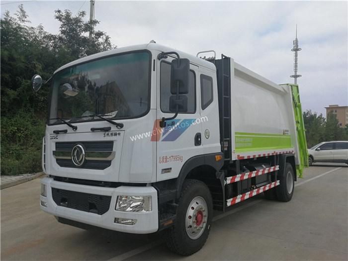 Dongfeng Diesel 12cbm Rear Loader Garbage Compactor Truck Compressed Garbage Truck Waste Treatment
