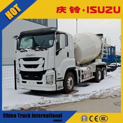 China Isuzu Chassis 10m3 Qingling 350HP Concrete Mixer Truck