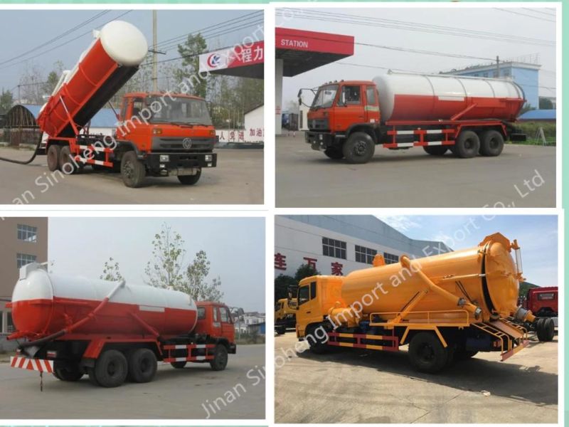 Suction Sewage Truck 6X4 with Vacuum Pump for Sucking Waste