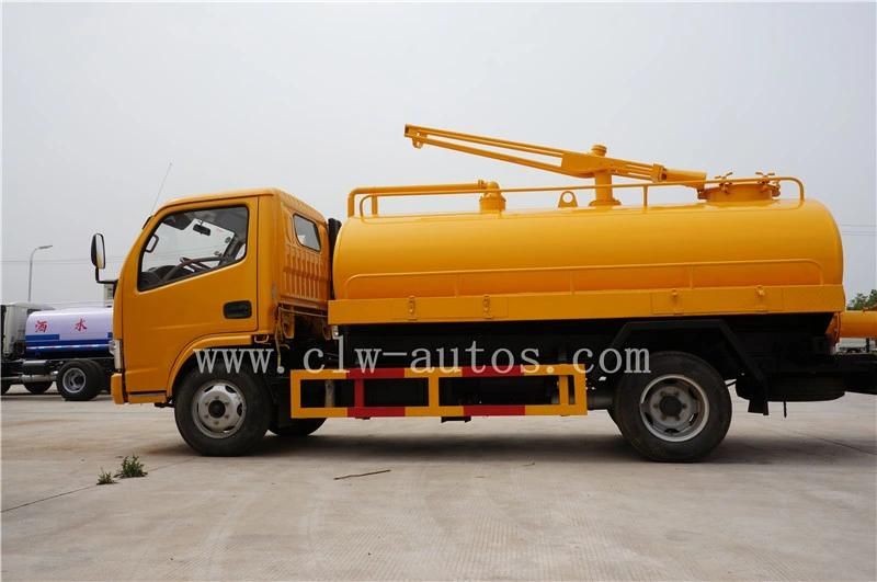 Dongfeng 4X2 8000liters Vacuum Sewage Suction Tank Trucks Septic Tank Trucks for Sale