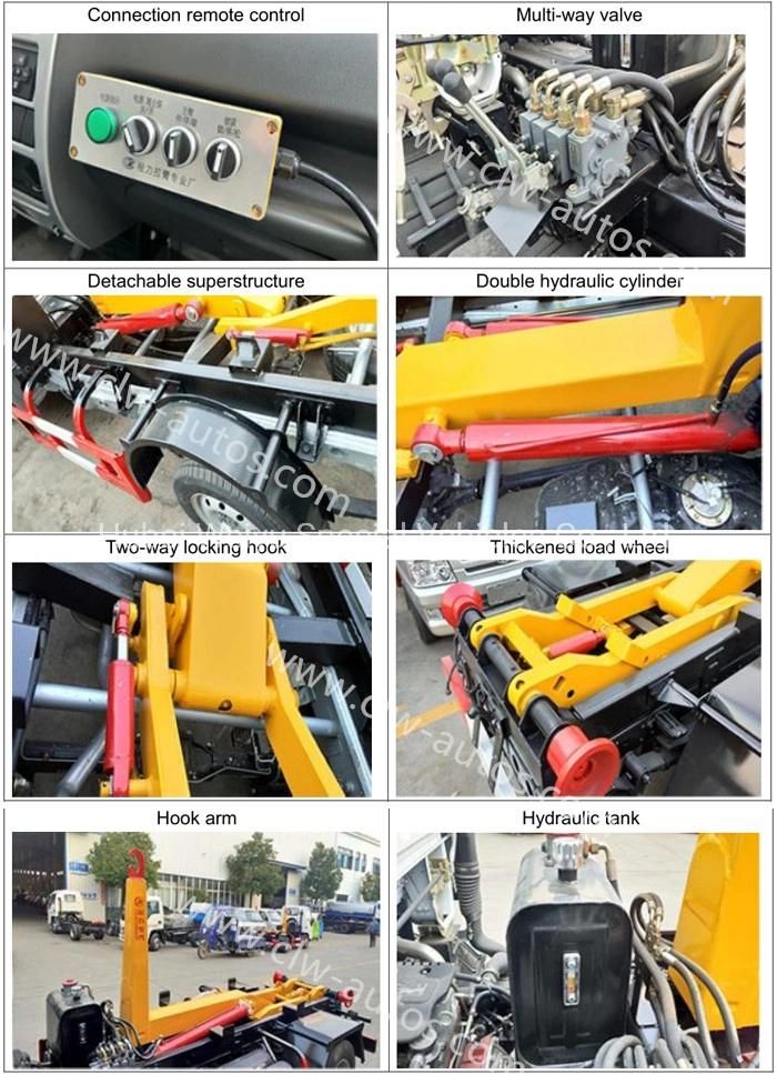 Dongfeng 4X2 170HP 10cbm-15cbm Arm Roll Container Garbage Arm Skip Loader Garbage Truck
