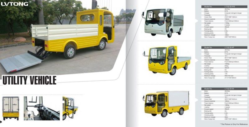 Electric Sightseeing Bus Golf 2 Seater Electric Garbage Collecting Car
