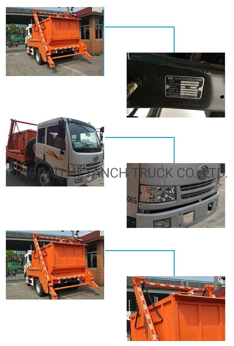 6000L swinging arm garbage truck roll sanitation vehicle skip load