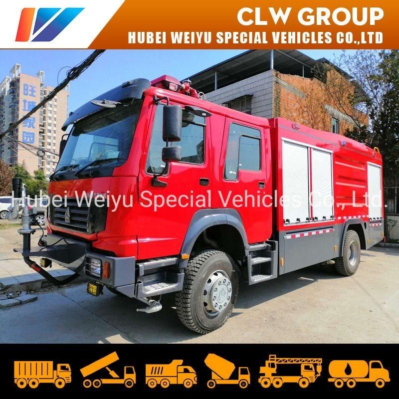 HOWO All Wheel Drive Fire Fighting Truck Rhd Water Foam Dry Powder 4X4 off Road Fire Truck