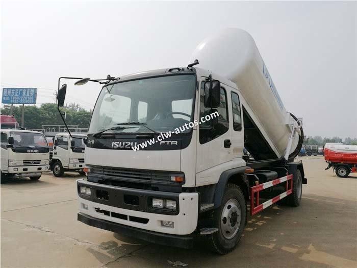 Japan Brand Isuzu 4X2 10000L/10m3/10cbm Vacuum Sewage/Fecal Suction Truck Sewer Cleaning with Vacuum Pump