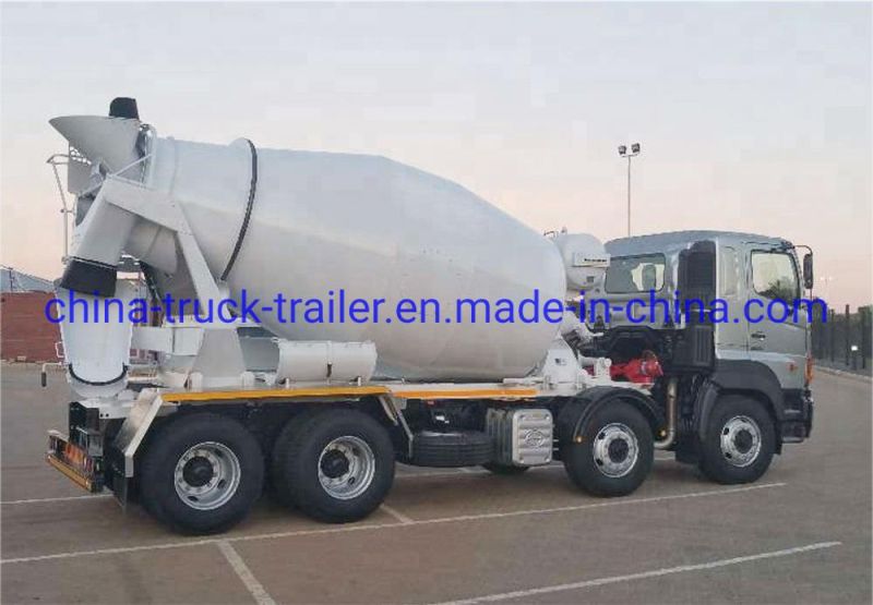 China Isuzu Chassis 14m3 Qingling 460HP Self Loading Mobile Concrete Mixer