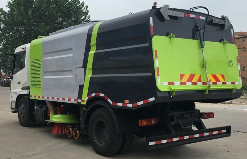 Dongfeng Road Sweeper Truck 6-Wheel 170HP Road Street Washing and Sweeping Truck