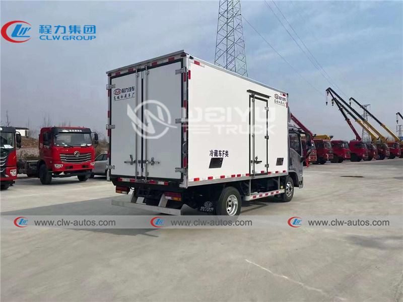 Shacman 4X2 Type 4tons 5tons Refrigerated Van Truck Refrigerator Trucks with Carrier Hanxue Thermo King Freezer Unit