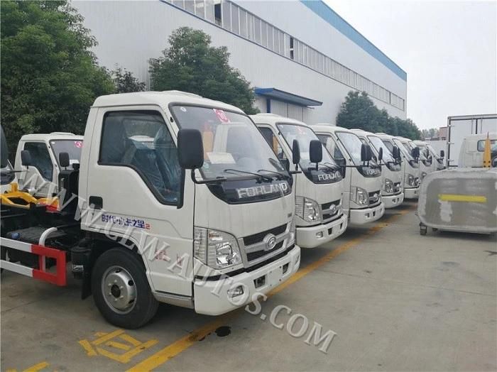 4X2 Dongfeng 3cbm 4cbm Mini Hook Lift Garbage Truck