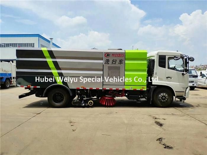 Brand New Four Brush Broom Vacuum Road Sweeper Dongfeng 12cbm Sweeper Truck for Sale