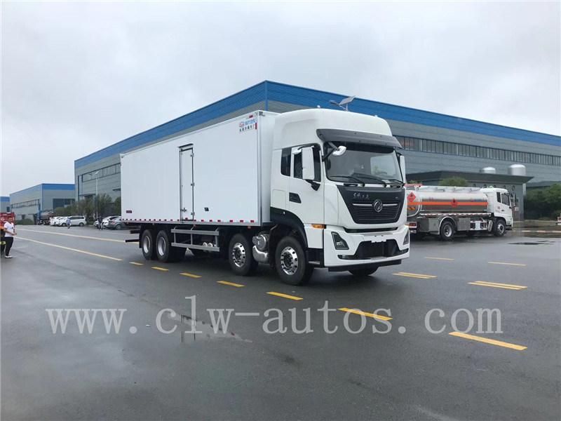 Dongfeng Kinland 8X4 30tons Refrigerated Van Box Truck Refrigerator Freezing Van Cargo Truck for Meal and Fish