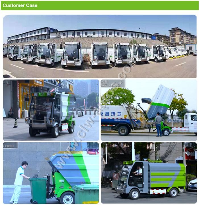 4 Wheels Mini Electric Garbage Compactor Truck for Refuse Collection City Cleaning Machine