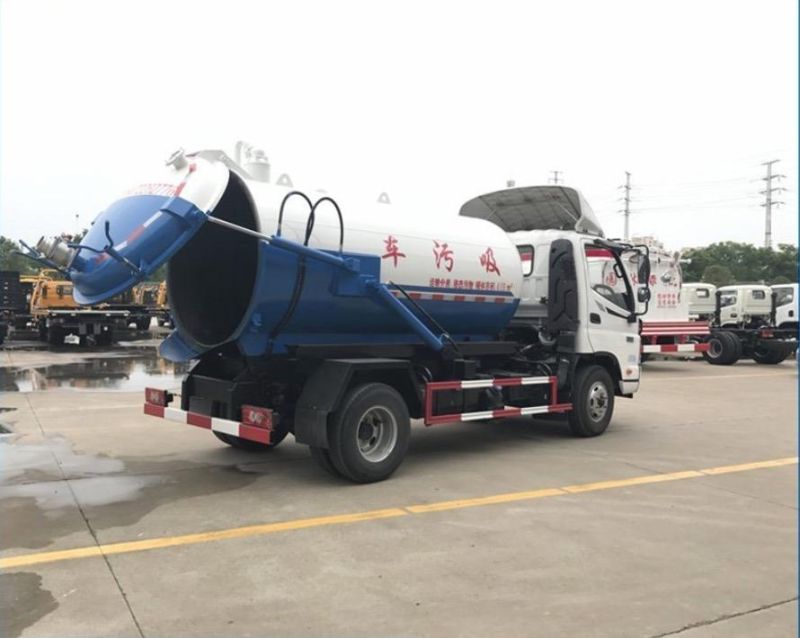 Foton Sewage Suction Truck 5000L Vacuum Sewer Cleaning Truck