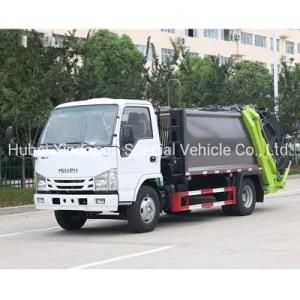 Isuzu 6cbm Compactor Garbage Truck with Standard Bin Lifting System