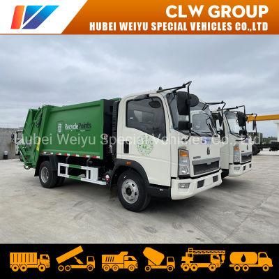 Sinotruk HOWO 6cbm 6000liters 4X2 Compactor Garbage Truck Garbage Collection Truck Waste Removal Truck for Sanitation Services