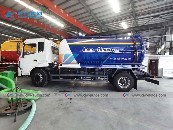 China 10tons Dongfeng 10cbm Sewage Suction Truck Sewer Cleaning Truck for Africa Market