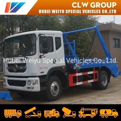 Hot Sale Dongfeng 8-10cbm 8000-10000liters Gallons Waste Collector Skip Loader Swing Arm Garbage Truck