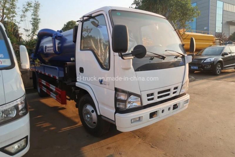 China Best Janpan Brand I Suzu Sewage Treatment Vehicles 5000L 6 Cbm Tanker Mobile Sewage Suction Truck