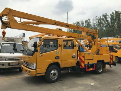 Working Bucket Cherry Picker Overhead Working Truck Hydraulic Aerial Cage Truck