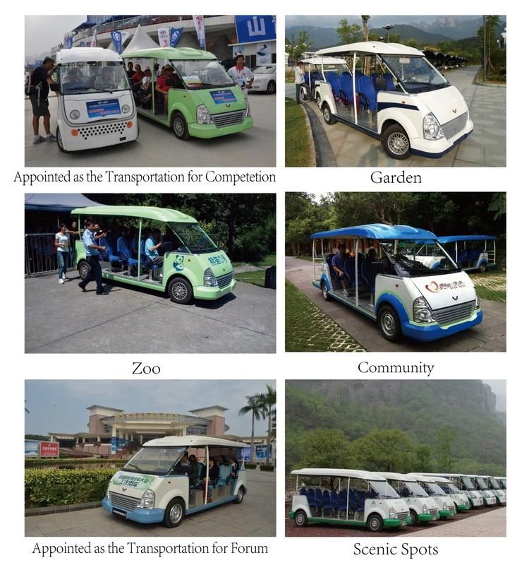 14 Passengers CE ISO9001 Certificate Leisure Gasoline Powered Mini Tourist Bus for Sale Shuttle Tour Sightseeing Car