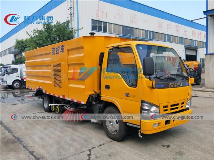 4X2 China Japan Brand Diesel Road Sweeper Truck 6 Wheels Road Cleaning Truck