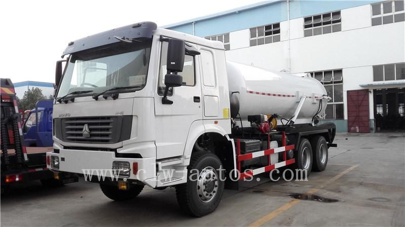 Sinotruk HOWO 6X4 336HP 12000liters Sewage Suction Truck Vacuum Sewer Suction Tank Truck