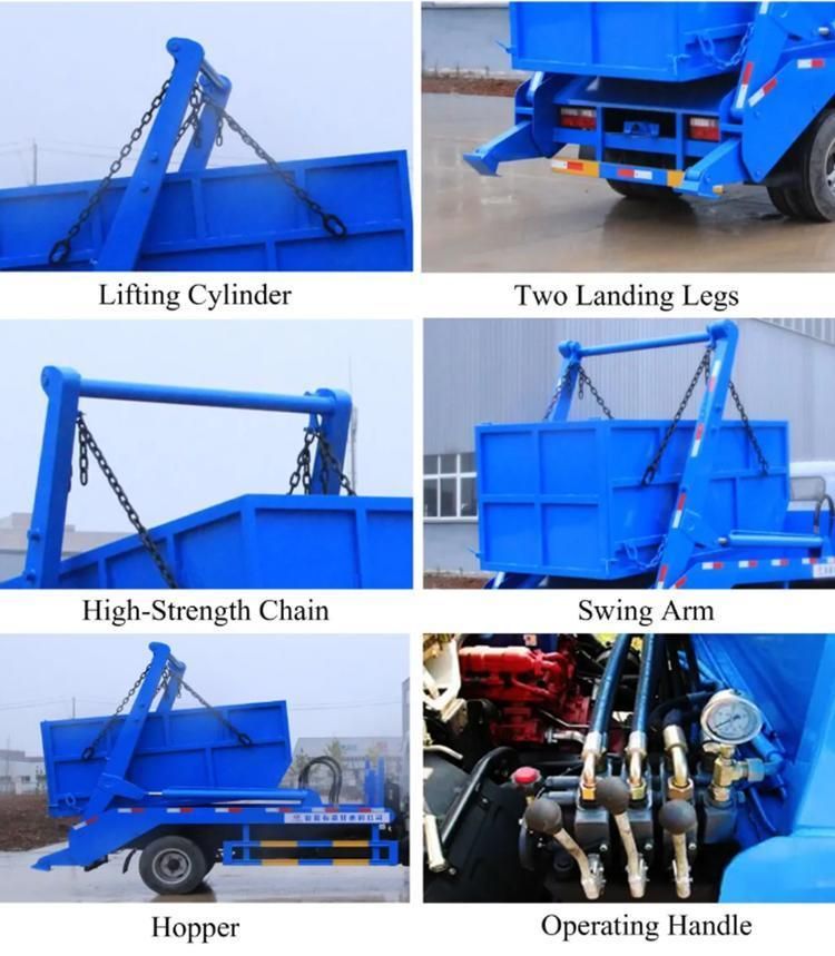 Sinotruk HOWO 4X2 266HP 10000L Garbage Truck Skip Loader Swing Arm Garbage Truck