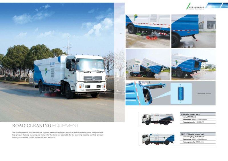 Aerosun EV 6.2cbm Cgj5100txsqlbev Cleaning Sweeper Truck