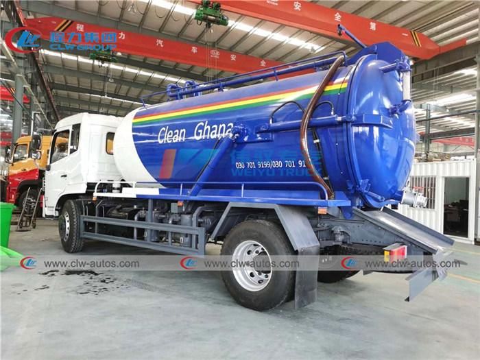China 10tons Dongfeng 10cbm Sewage Suction Truck Sewer Cleaning Truck for Africa Market