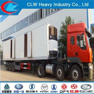 Tri-Axle Refrigerated Semi Trailer with Tractor