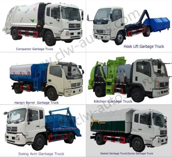 4X2 China Dongfeng 8cbm Garbage Truck 8tons Refuse Collection Truck 10tons Waste Treatment Garbage Truck