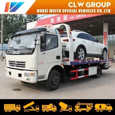 Dongfeng 4 Ton Wrecker Truck Flatbed Small Car Towing Emergency Rescue