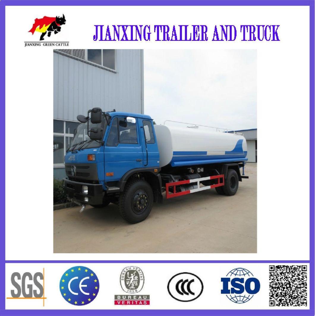 Hot Sale 4X2 15000L Tanker for Drinking Water and Road Cleaning Stainless Steel Water Tank Truck