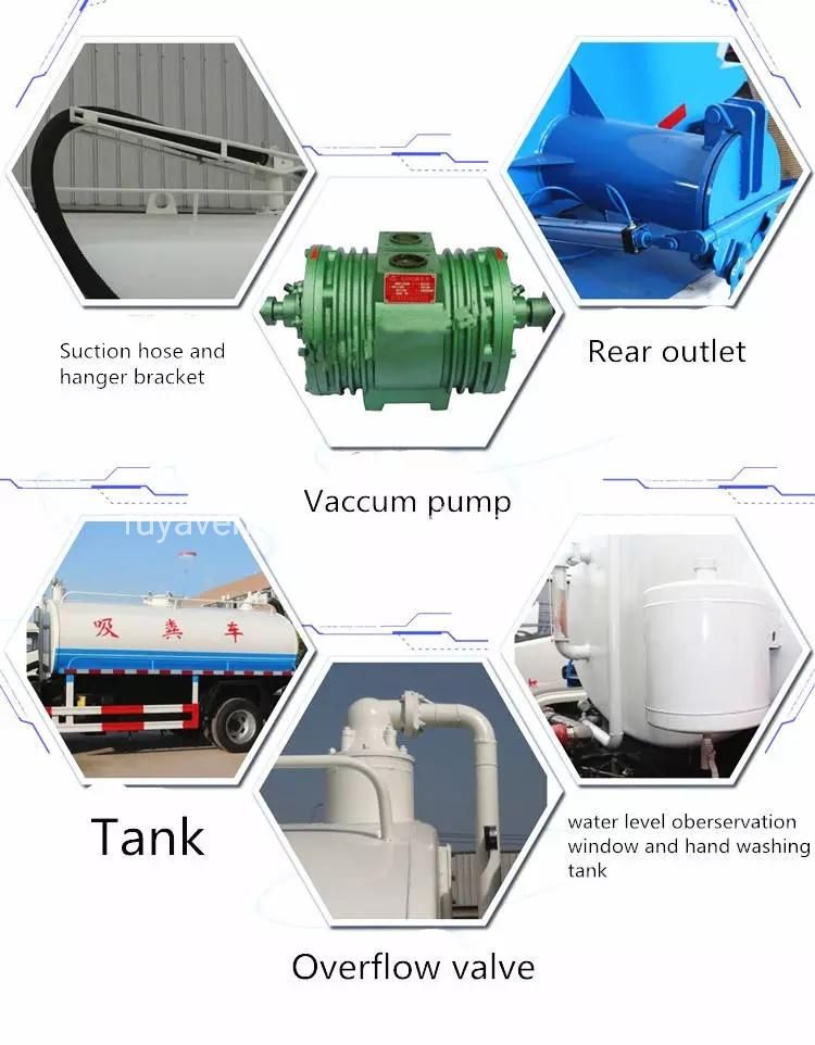 4000L Fecal Suction Truk 5000L Septic Tank Trucks Price