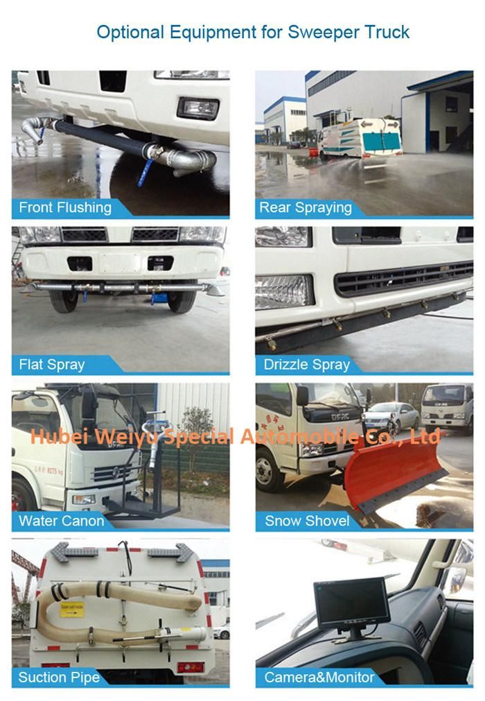 Mini Truck Mounted Vacuum Road Sweeper 2tons Forland Road Sweeping Truck