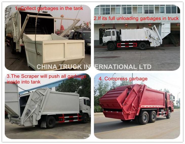 Sinotruk HOWO 6X4 18cbm Compressed Compactor Garbage Truck