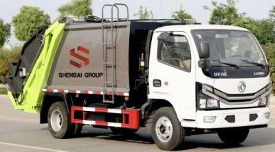 New Small 6 Cbm Hydraulic Compression Trash Truck Garbage Compactor Truck for Sale