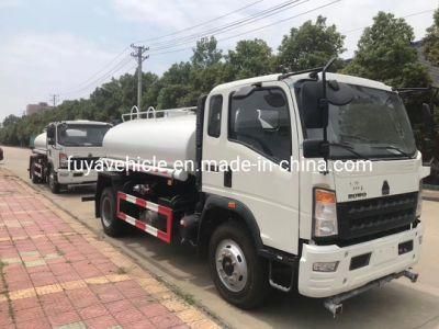 4X2 Mini Sinotruk HOWO 5m3 6m3 6ton 6000 Litres Drinking Water Delivery Truck for Sale