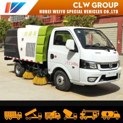 Dongfeng 2ton Mini Road Sweeper Truck Cleaning Machine for Street Airport Garbage Collection