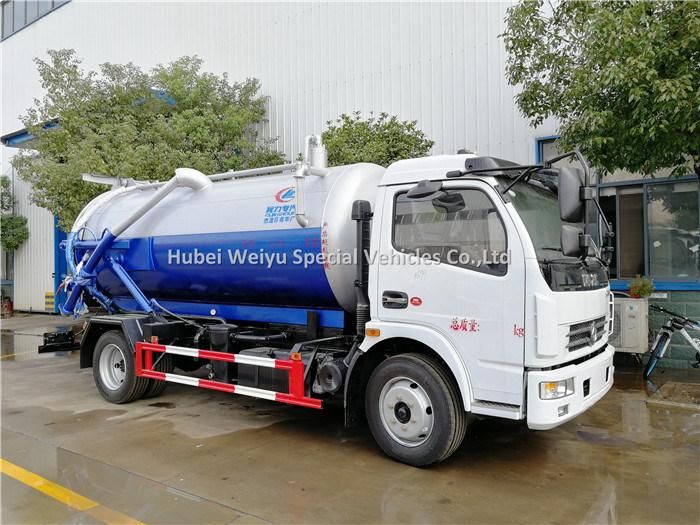 High Pressure Dongfeng Vacuum Sewage Suction Truck Suction Sewer Cleaning Sewage Tanker Truck
